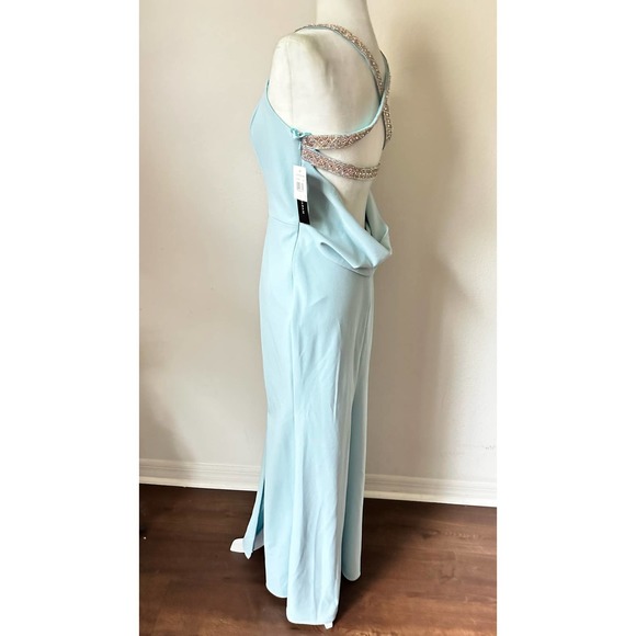 Crystal Crossed Straps Dress with Cowl Back Betsy and Adam NWT - Picture 15 of 15
